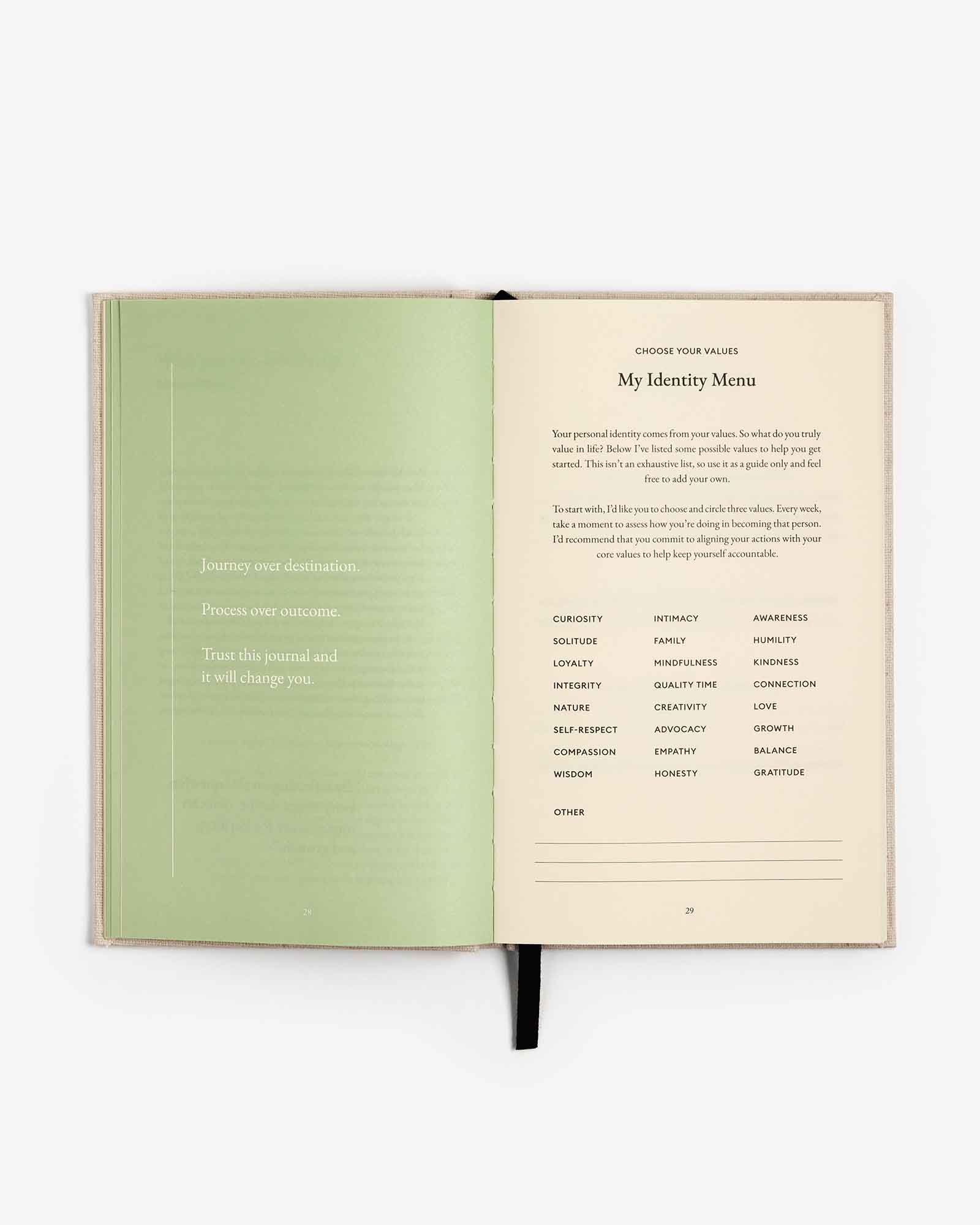 The Three Question Journal - Green